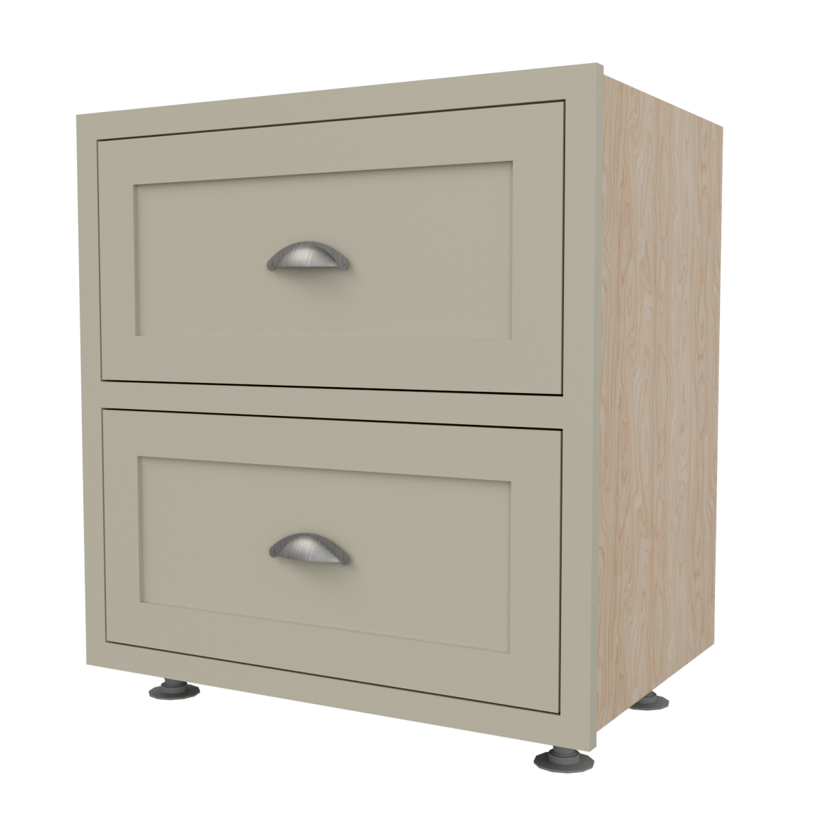 Base 2 Drawers SHAKER – Fine Wood Kitchens Ltd