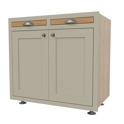 Base 2 x Solid Oak Chopping Board over 2 Door