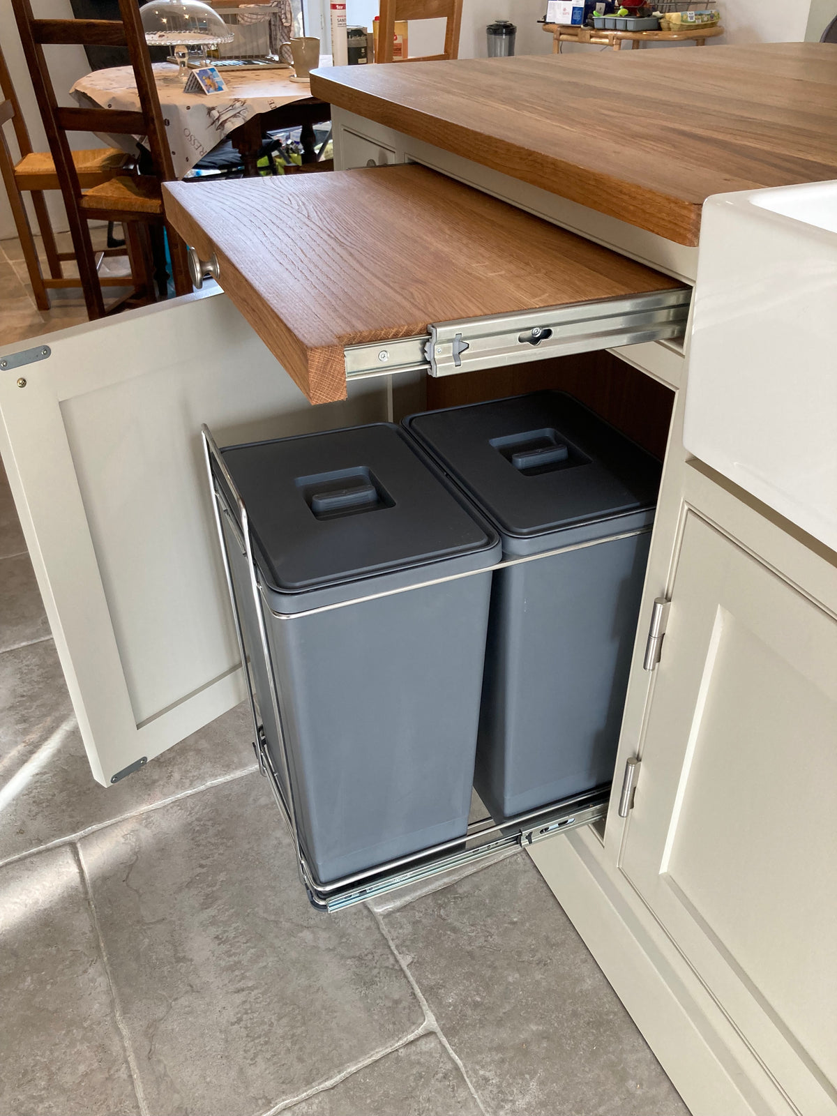 Work Top Inset Bins Solid Wood, Copper, Stainless Steel Kitchen Worktops – Fine Wood ...