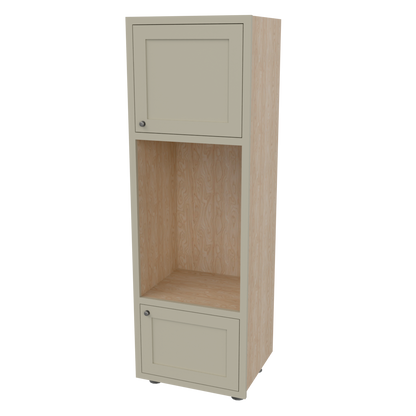 Tall Appliance Housing Double Oven Integrated Oven Door Above Door Below