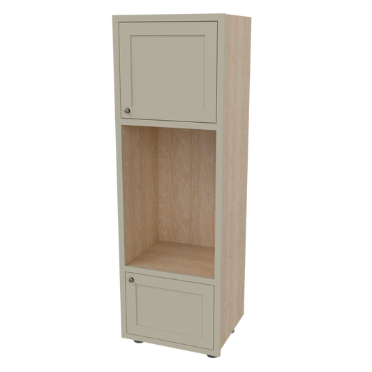 Tall Appliance Housing Double Oven Integrated Oven Door Above Door Below