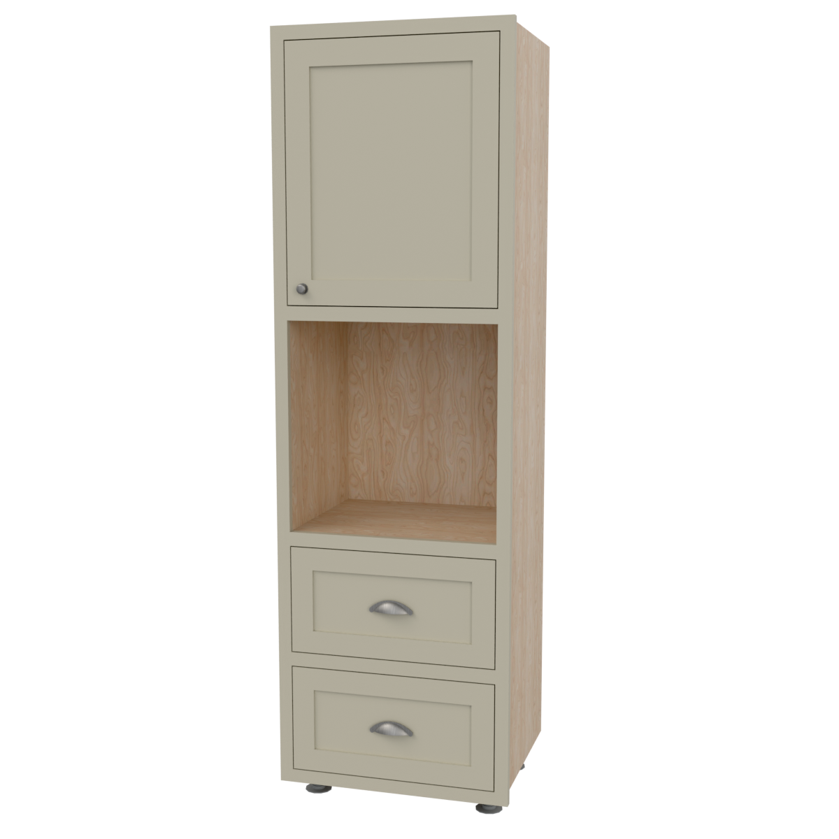 Tall Appliance Housing Single Integrated Oven Door Above 2 x Drawers Below