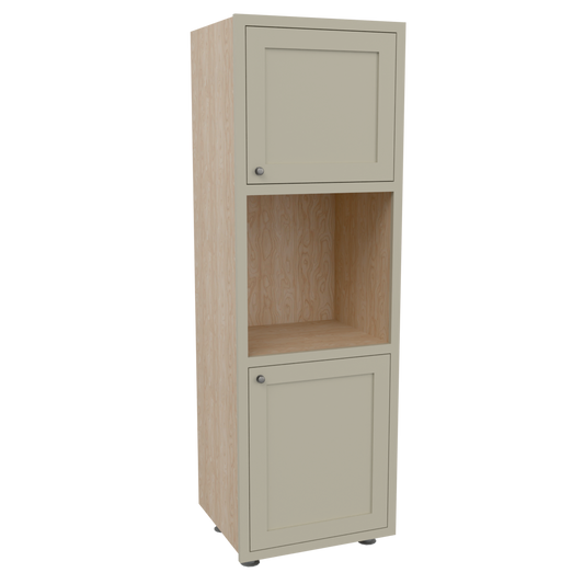 Tall Appliance Housing Single Integrated Oven Door Above Door Below